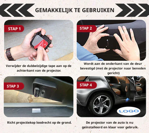Auto Logo Projector Verlicht Je Instap Met Een Stijlvol Logo