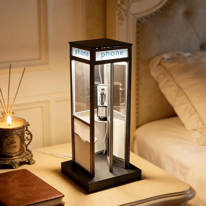 Retro telefooncel lamp