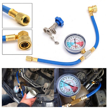 R134a AC-vulslang met manometer