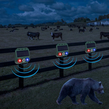 Zonne-energie dierenverjager – Ultrasoon + knipperlicht