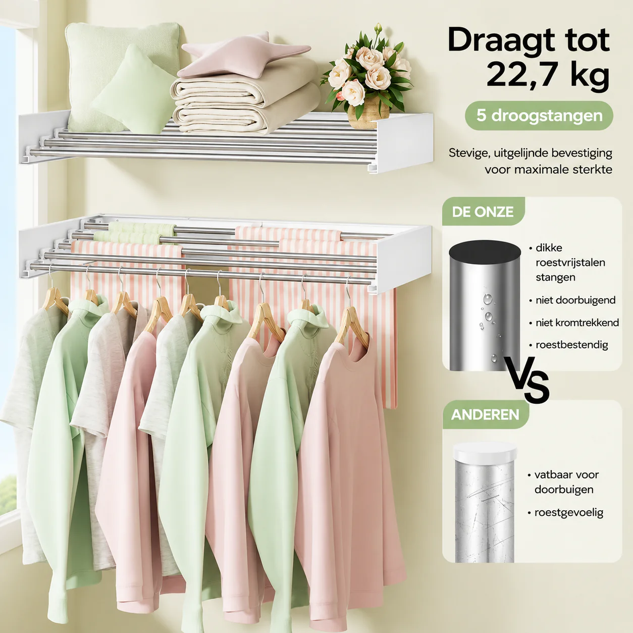 AirFold Ruimtebesparend Droogrek