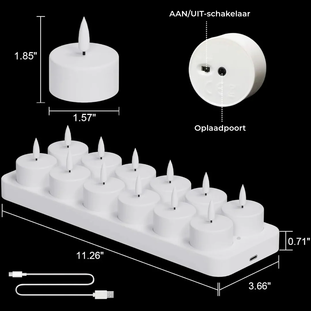 Oplaadbare LED Kaarsen