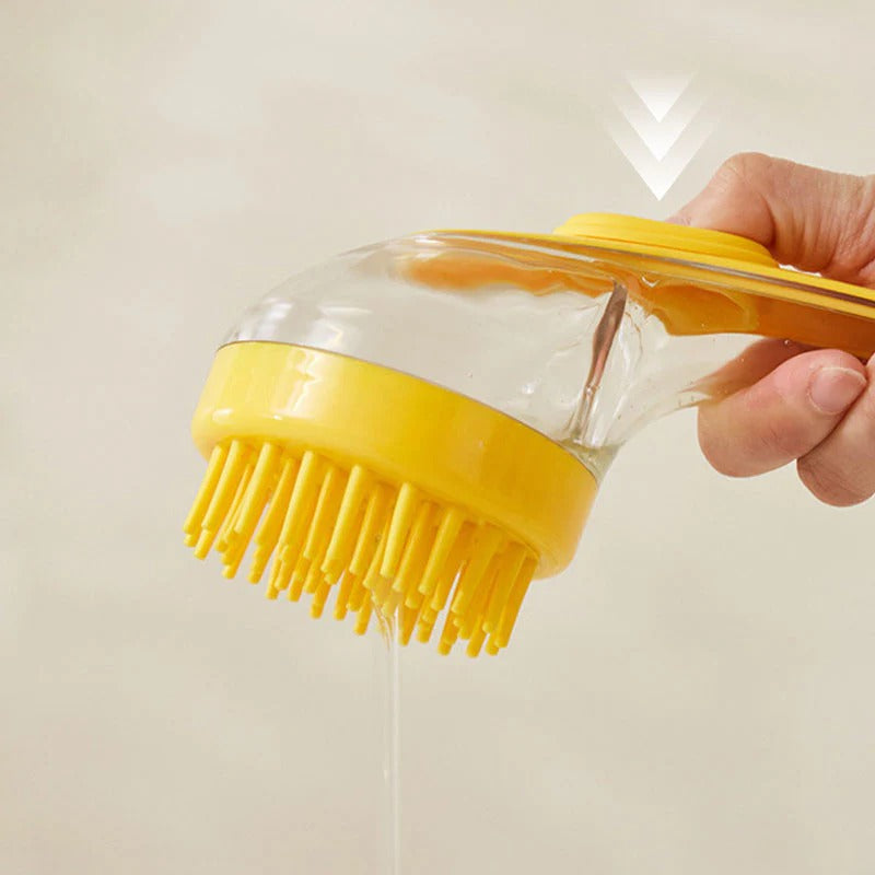 Huisdieren Badborstel met Lange Steel & Shampoodispenser