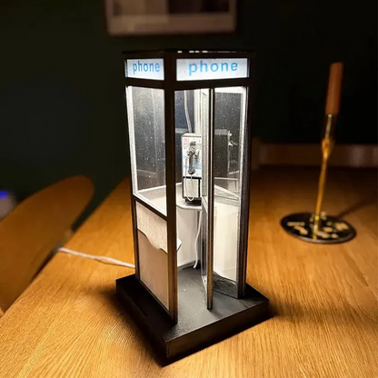 Retro telefooncel lamp