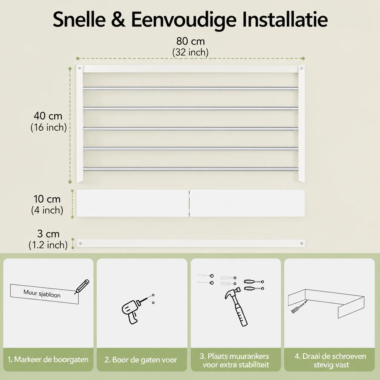AirFold Ruimtebesparend Droogrek