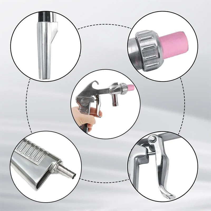 Multifunctioneel zandstraalpistool met 4 keramische spuitmondjes