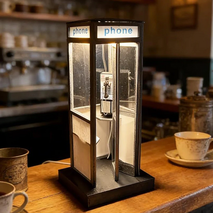 Retro telefooncel lamp