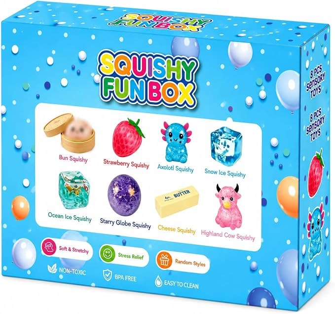 Squishy Fun Box mysterybox met 8 squishies