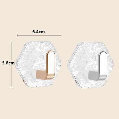 Set van 5 stuks zelfklevende wandhaken van ABS en PS met een L-vormig ontwerp