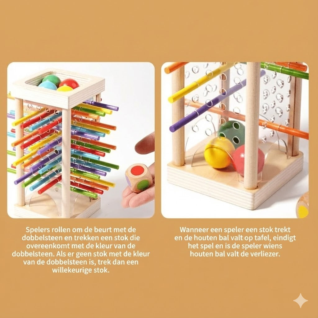 Houten Stokjesspel: Focus & Kleur