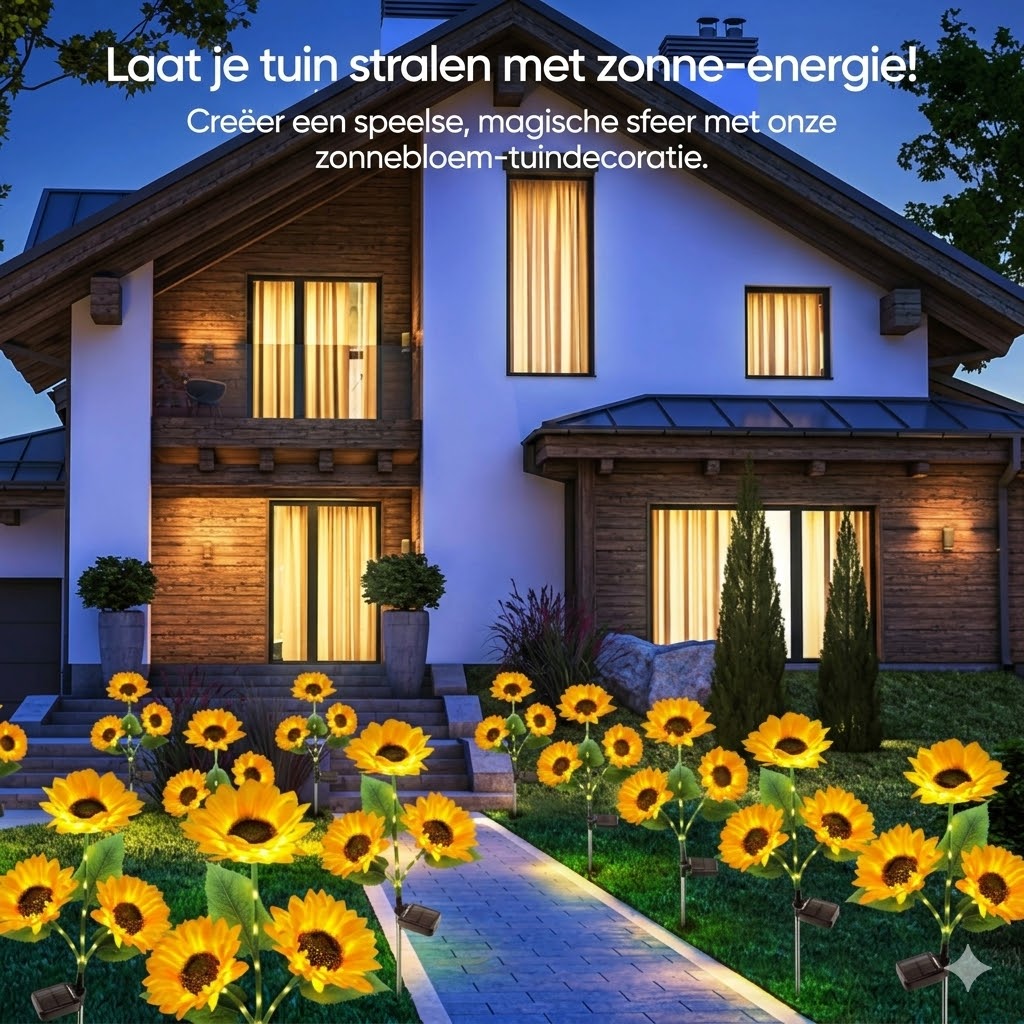 Waterdichte zonne-energie lampen（3 Zonnebloemlampen）