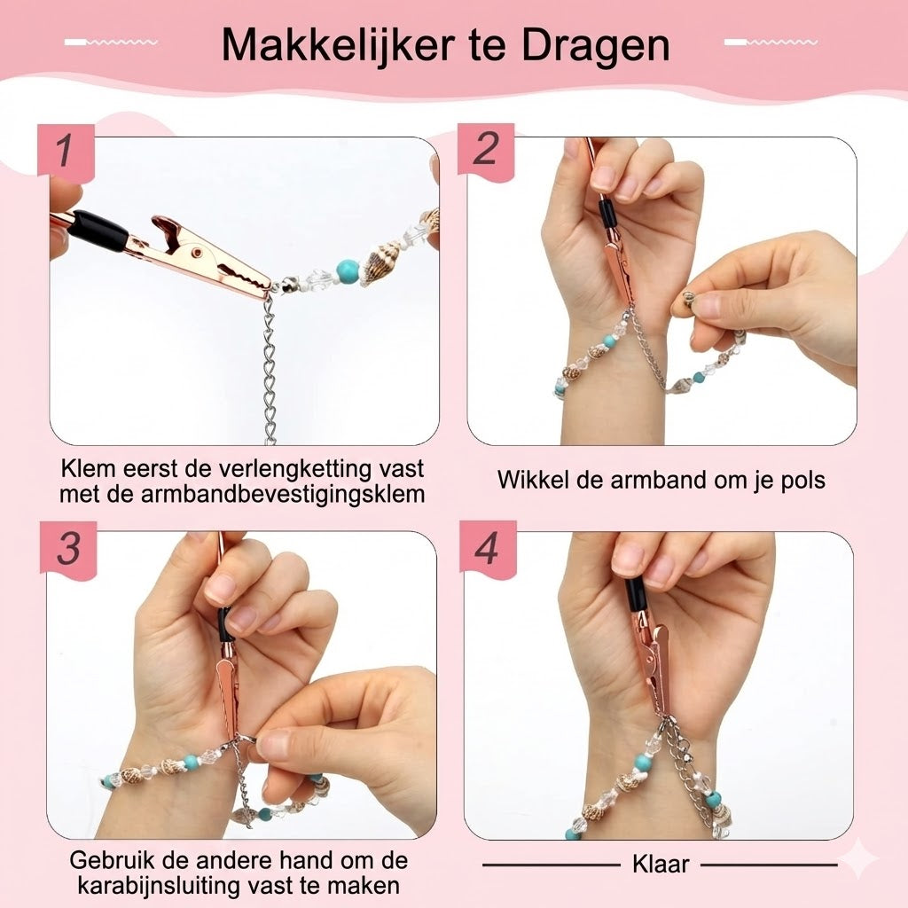 Hulpgereedschap voor armbandsluitingen