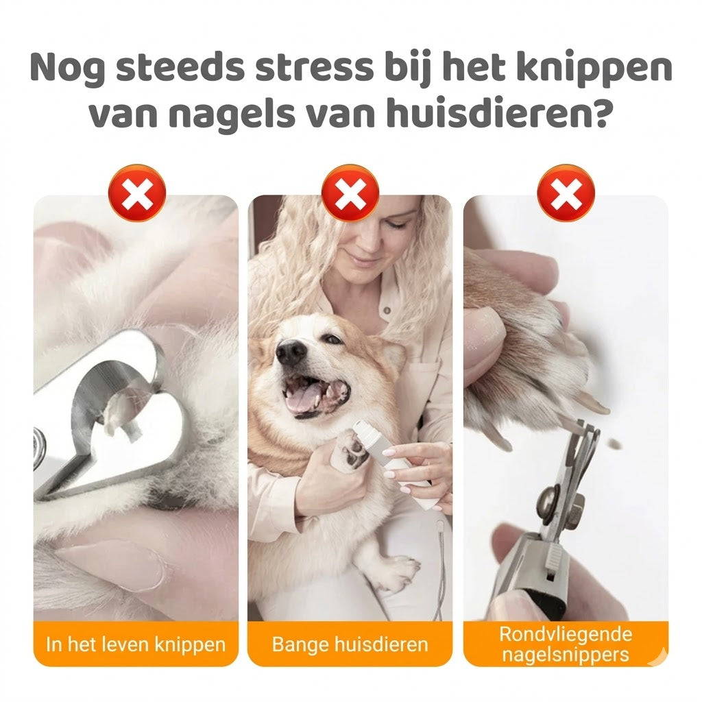 Houten nagelvijl voor huisdieren met vervangbare vijlpads