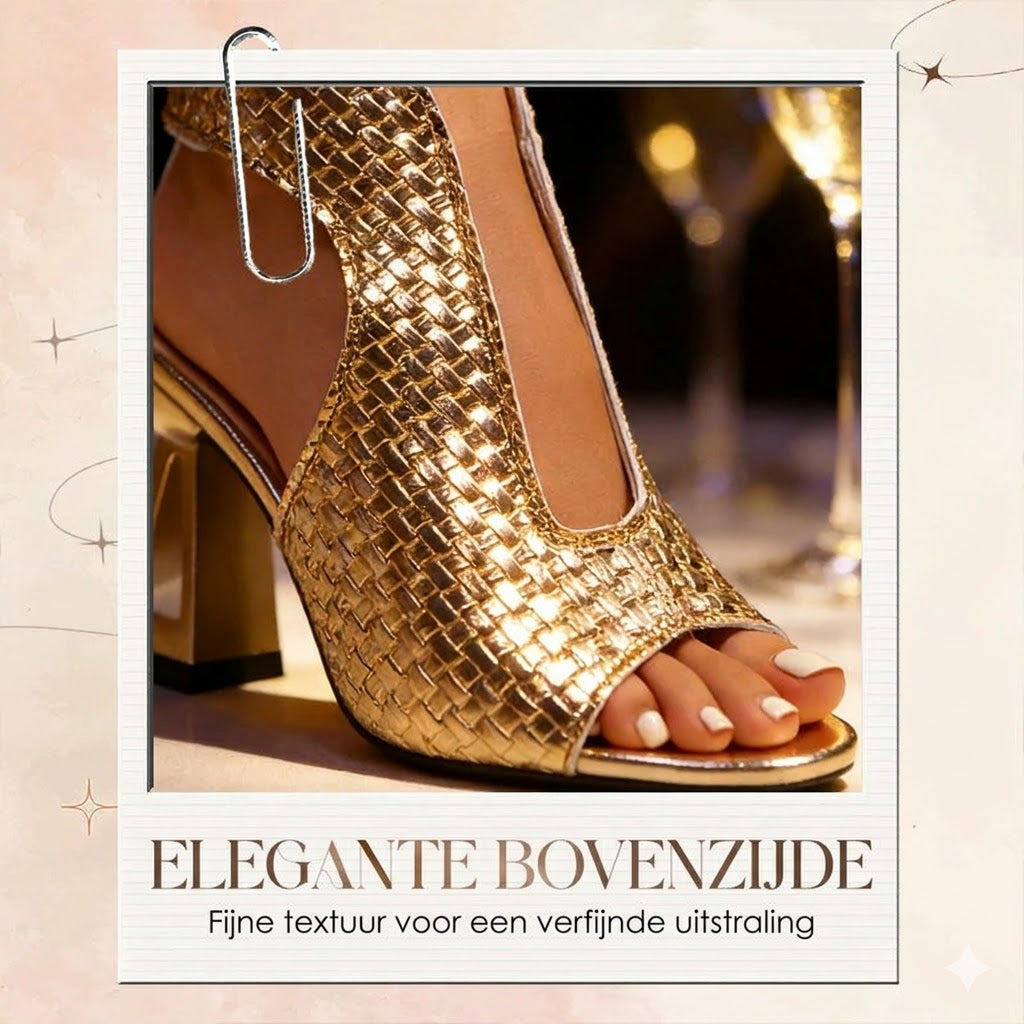 Elegante damessandalen met peeptoe-hak
