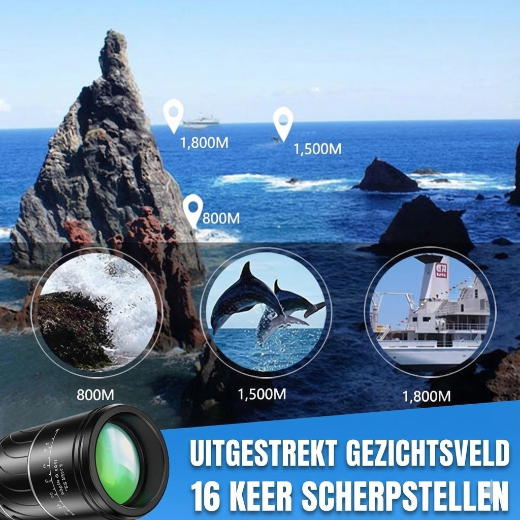 16x52 Monoculair Tweevoudig Optische Zoom Telescoop