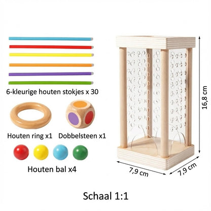 Houten Stokjesspel: Focus & Kleur