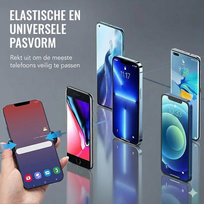 Dubbele ring met drie vingers en clip aan de achterkant