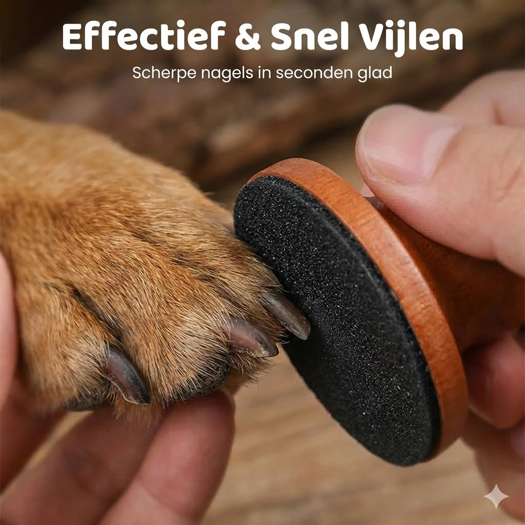 Houten nagelvijl voor huisdieren met vervangbare vijlpads