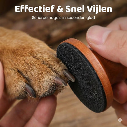 Houten nagelvijl voor huisdieren met vervangbare vijlpads