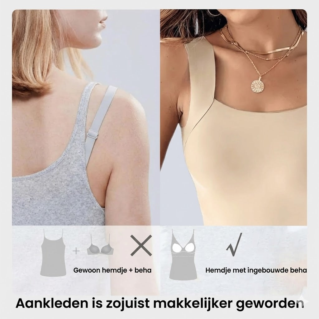 Thermische Tanktop met Ingebouwde BH (U-Hals)