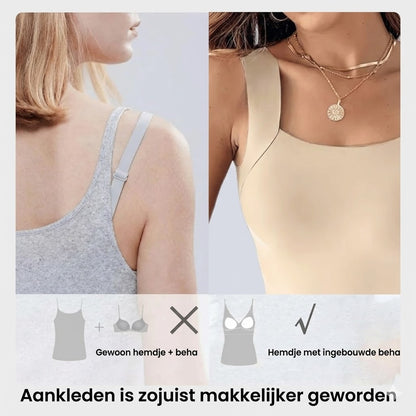 Thermische Tanktop met Ingebouwde BH (U-Hals)