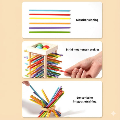 Houten Stokjesspel: Focus & Kleur