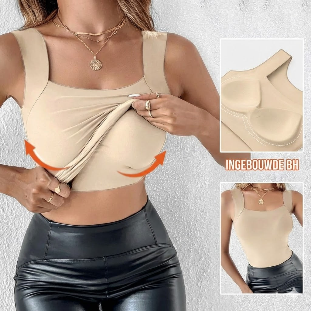 Thermische Tanktop met Ingebouwde BH (U-Hals)