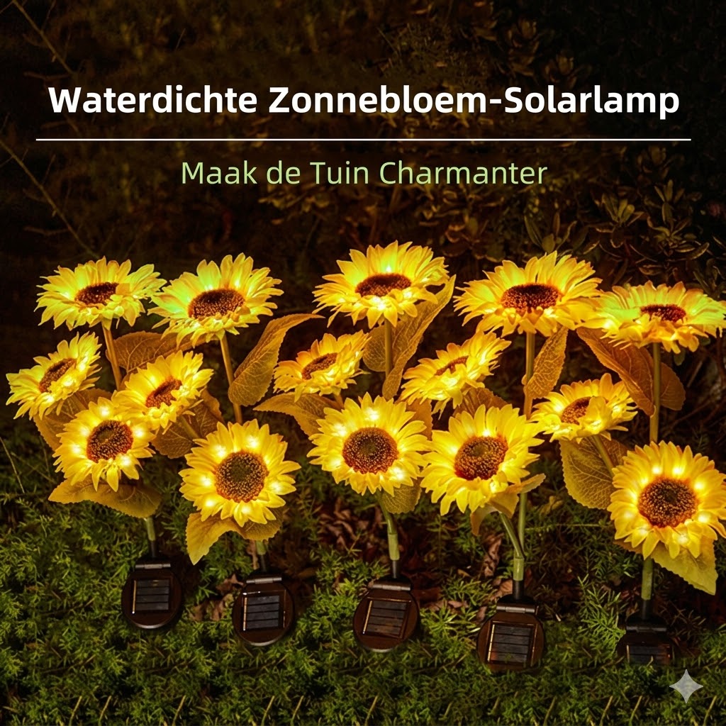 Waterdichte zonne-energie lampen（3 Zonnebloemlampen）