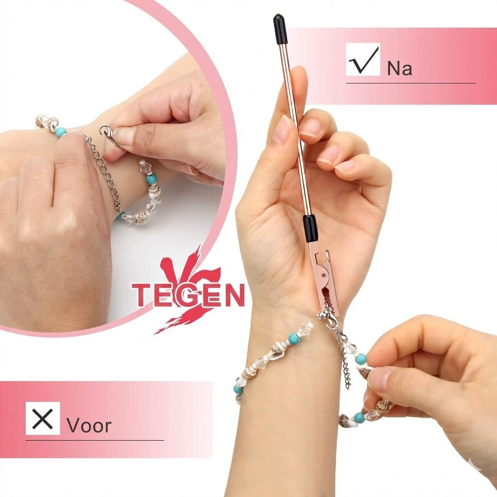 Hulpgereedschap voor armbandsluitingen