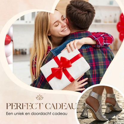 Elegante damessandalen met peeptoe-hak