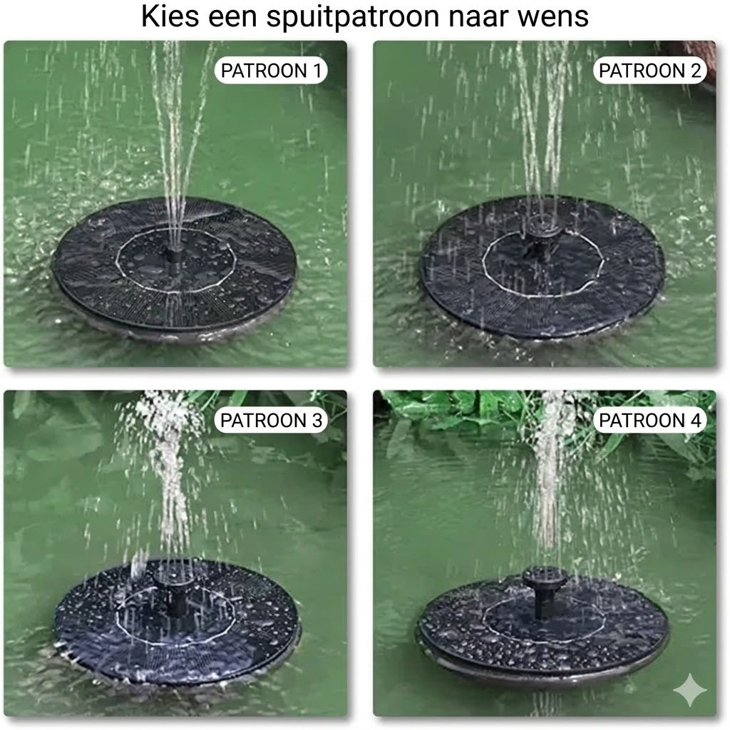 Fontein op zonne-energie