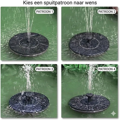 Fontein op zonne-energie
