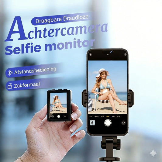 Draagbare draadloze selfie-monitor voor de achtercamera