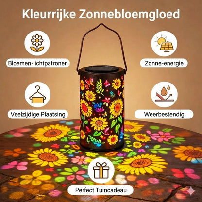 Hangende zonne-energie-schaduwlantaarn met opengewerkt ontwerp