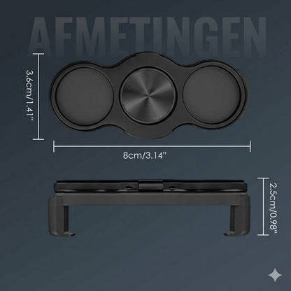 Dubbele ring met drie vingers en clip aan de achterkant